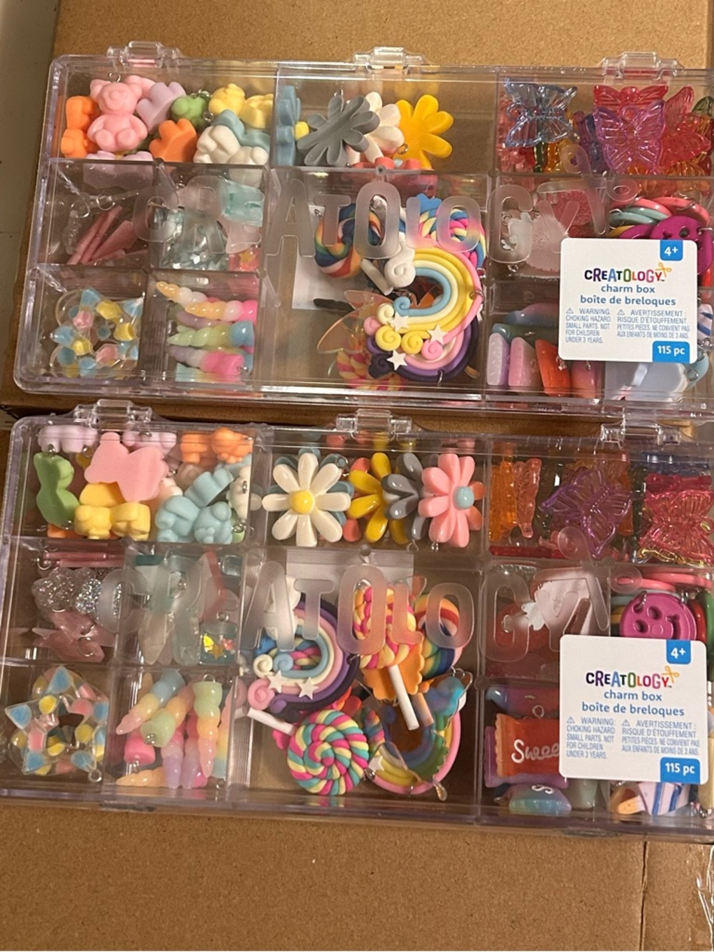 Creatology Kids Charm Box - Pastel Rainbow & Floral Beads Kit